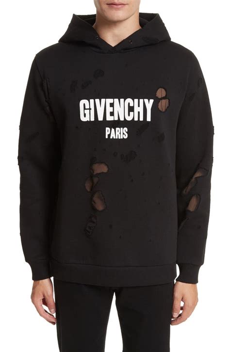 givenchy distressed hoodie replica|reversible Givenchy black hoodie.